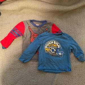 Kids Graphic Long Sleeve Shirts - Spider man and Football